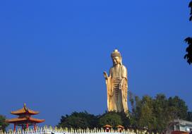 Taiwan Buddha Statue and Blue sky