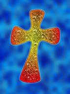 christianity religion cross red yellow