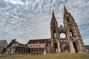 gothic Cathedral and white sky