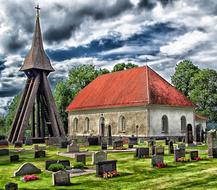 Tidaholm church red roof