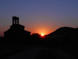 Church Silhouette Bell tower at Dawn