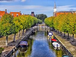 Canal in Sloten, Netherlands