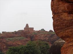 panoramic view of cave temple in india