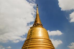 golden pagoda at sky, thailand, bangkok, Wat Saket