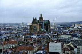 Cathedral in the city center in the morning