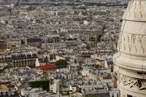 aerial view of the sights of paris