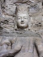 stone buddha in Datong close up