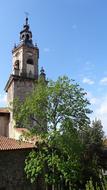 church san miguel, clock Tower at sky, spain, Vitoria-Gasteiz