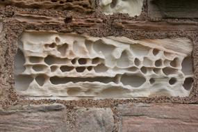 Stone Wall Weathered close-up