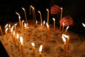 Religion Candles at Church