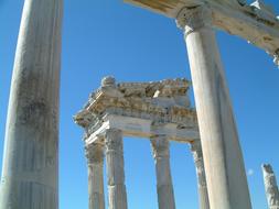 ruins of a temple in turkey on a sunny day