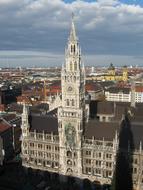 Church Tower in Munich, view from above