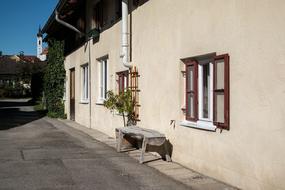 facade of the house near the church