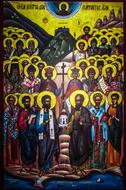 icon of the saints of cyprus in panagia stazousa