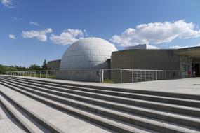 stairs in front of the planetarium