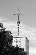 Church Steeple Bauhaus black and white