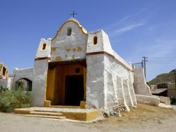 white ancient church in the far west