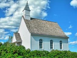 Church Bell Tower in Field