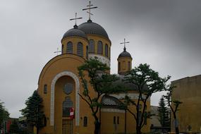 Orthodox yellow Church Building