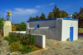 Cyprus Paralimni Chapel on a sunny day