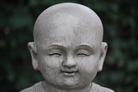 Image Close of stone Buddha Head