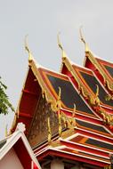 ornate gilded Roof of Temple, thailand, bangkok