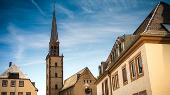 spire on the church of magnus