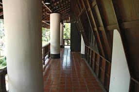 Wooden Veranda in Temple