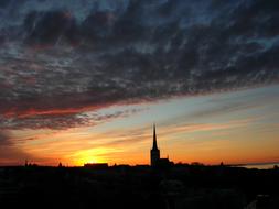 Sunset Church Silhouette