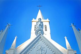 Church Religion Crosses at blue sky