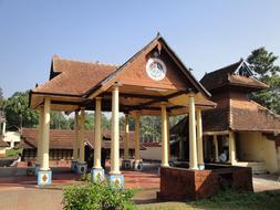 Terracotta Roof Buddhist Temple Building