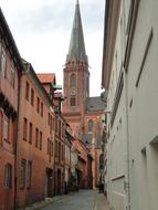 Alley Old Houses in Luneburg