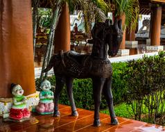 Wooden Horse decoration in Temple Complex