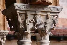 relief facade of a monastery in sicily