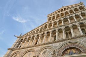 bottom view of religious architecture against the sky