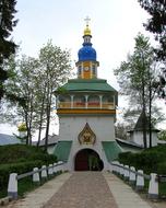 gate tower of Pskov-Pechory Monastery, Russia, Pechory