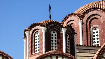 facade of the orthodox church in Aradippou, Cyprus