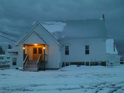 Snowy Church at Winter