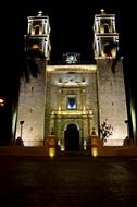 Cathedral in Valladolid at night