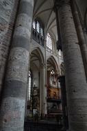 Beautiful church of St Michael with the columns in Ghent, Belgium