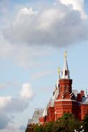 distant view of historical architecture in Moscow