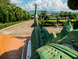 dragon sculpture in the temple complex