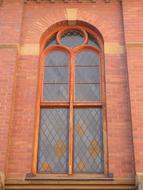 decorative window on the facade