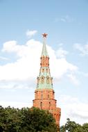 star on the tower of the kremlin