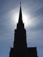 silhouette of the cathedral against the sky