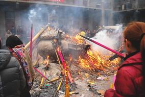 Incense Temple Buddhists ceremony