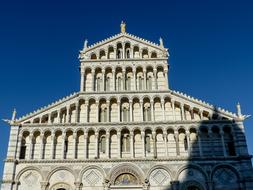 pediment of the cathedral in tuscany