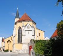 church in Kelheim on a sunny day