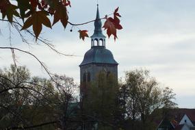 St Aegidius Steeple church at Autumn