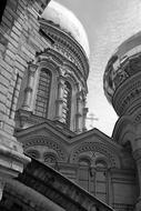 Church Russian Orthodox in monochrome